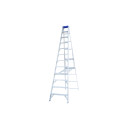 Aluminium single-sided step ladder with 14 steps, 4.3m high.