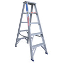 Indalex 1.5M aluminium double-sided step ladder with five steps.
