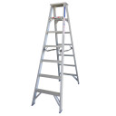 Aluminium double-sided step ladder, 2.1M high, for industrial use.