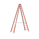 A-frame fibreglass ladder with multiple steps and height.