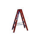 INDALEX 1.5M Pro Series double-sided fibreglass step ladder with five steps.