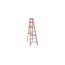 Indalex 2.1M fibreglass single-sided step ladder with seven steps.