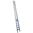 Indalex Pro Series 6.3M-10.8M industrial aluminium extension ladder 130kg swivel feet
