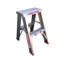 Indalex 0.6m double-sided aluminium step ladder with 150kg capacity.