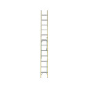 Fibreglass extension ladder extending from 2.8M to 4.3M, sturdy design.