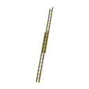 Indalex fibreglass extension ladder extending from 4.3m to 7.3m.