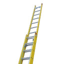 Fibreglass extension ladder with multiple rungs, extending 4.9M to 8.2M.