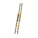 Indalex fibreglass extension ladder, 2.7M-4.0M, with three-piece rungs.