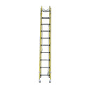 Fibreglass extension ladder with dual side ropes, 5.2m high.