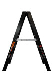 A-side view of the Staruiju fibreglass twin step ladder with four steps.