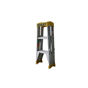 Bailey Pro Aluminium double-sided ladder featuring three steps.