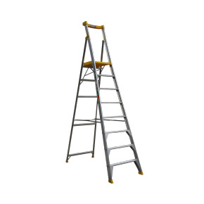 Bailey Pro Punchlock 8-step platform ladder featuring a large work deck.
