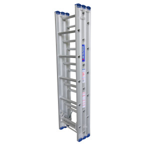 Indalex Pro Series triple extension ladder in its closed position.