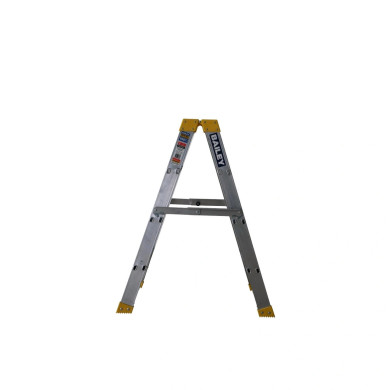 BAILEY Pro Aluminium Double Sided Ladder with four steps and safety features.