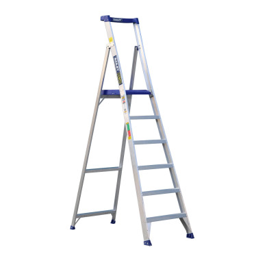 Bailey HD Aluminium P150 MKII 6-rivet platform stepladder.