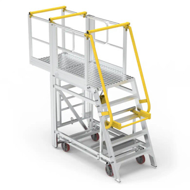 Star ADJ P5 5-Step Aluminium Platform Ladder 1500mm Height 400kg Load