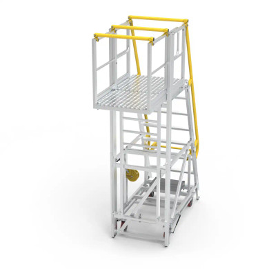 Star ADJ P8 8-Step Aluminium Work Platform with 2400mm Height and 400kg Capacity