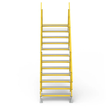 Star Aluminium SLS1200x12 aluminium stairs with 12 steps, 1800mm height, adjustable handrail