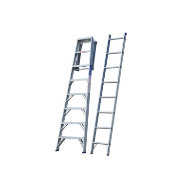 Indalex 2.4M-4.1M industrial aluminium combination ladder.