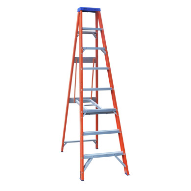 Indalex 2.4M Pro Series single-sided ladder with eight steps.