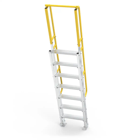 Star Mezzanine Ladder 2.1m with safety chain and welded construction