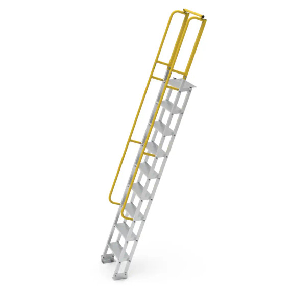 Star Mezzanine Ladder 2.7m with safety chain and welded construction