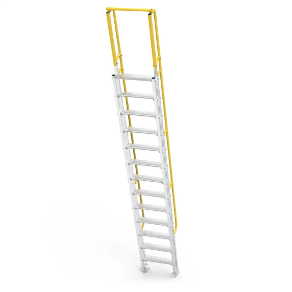 Star Mezzanine Ladder 3.9m with safety chain and welded construction