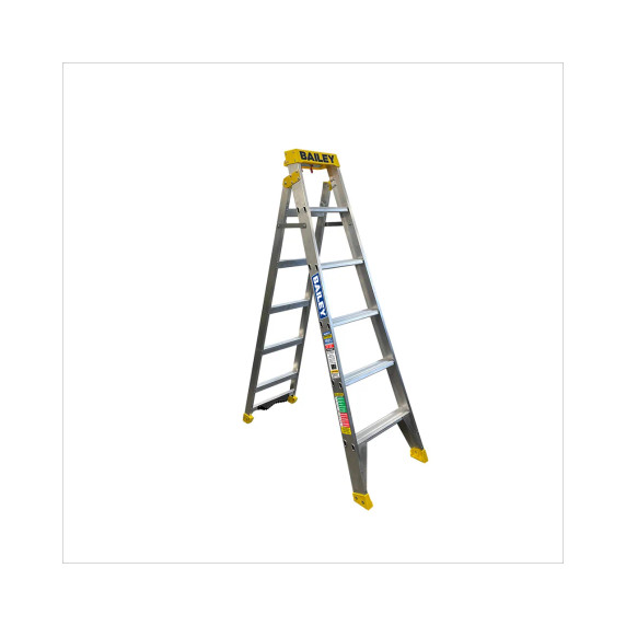 Bailey Pro Aluminium DP6 dual-purpose ladder with a yellow top.