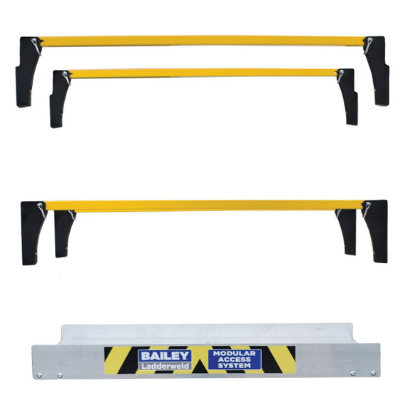 Components of the BAILEY Modular Access System with handrails.