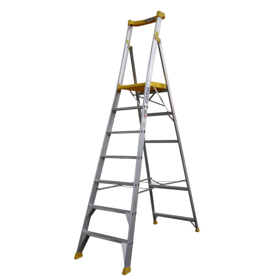 BAILEY Pro AL 7-step platform ladder featuring anti-slip design.