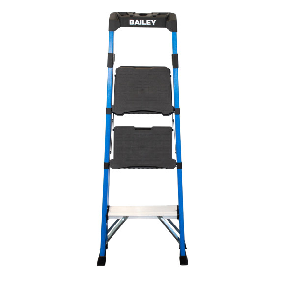 Bailey fibreglass twin platform step stool featuring two platforms.
