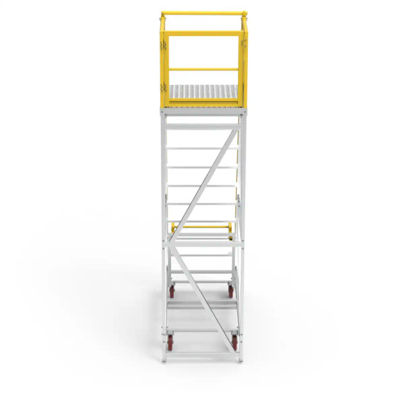 Star P10 10 Steps aluminum work platform with 1000mm deck and safety kickboards