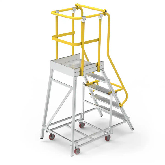 Lightweight aluminium order picker platform, 1500mm high.