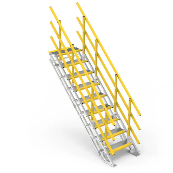 Star Aluminium SLS650x9 landing platform, 1290mm height, 650mm width, aluminium work access