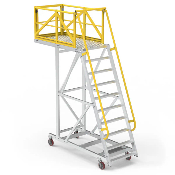 Star CLP10 10-step aluminum cantilever platform for train maintenance access