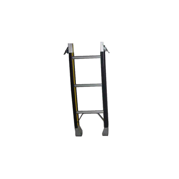 Fibreglass sectional ladder featuring three rungs and a sturdy design.