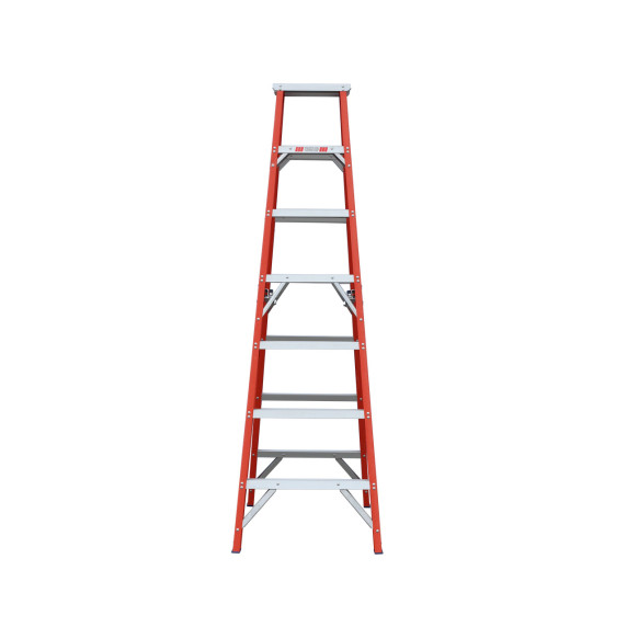 INDALEX 2.1M double-sided fibreglass step ladder with seven steps.
