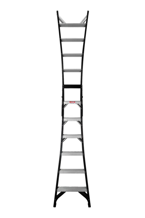 Fibreglass dual ladder with 8 steps and a 180kg capacity.