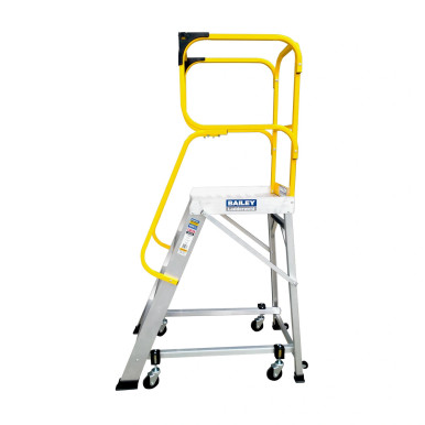 Fenz Ladder Platform Bailey MK3 Order Picking Platform 4 Step 150kg | Aluminium Platforms