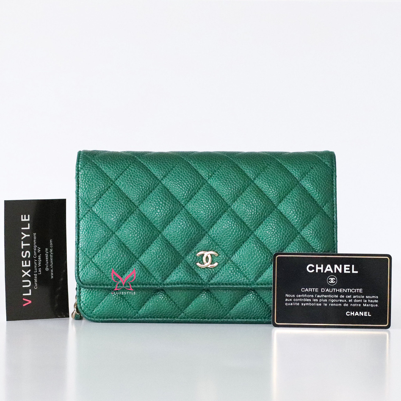 Emerald green chanel on sale bag