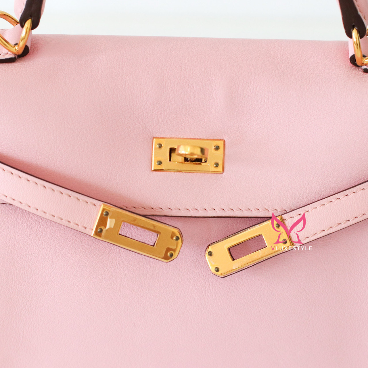 Hermes Kelly Retourne 25 Sakura Pink Swift Gold Hardware