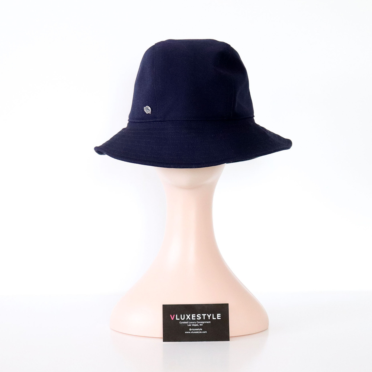 HERMES エルメス　エレナ　ハット　58cm Hermes Elena Bucket Hat Marine Navy Blue 58