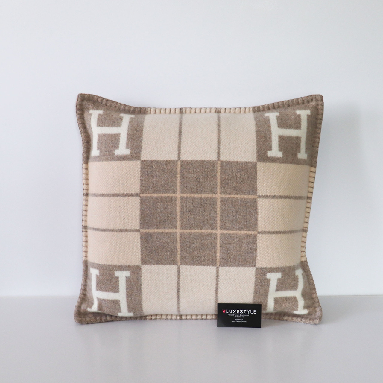 Hermes Wool Cashmere Avalon Pillow Coco Camomille PM