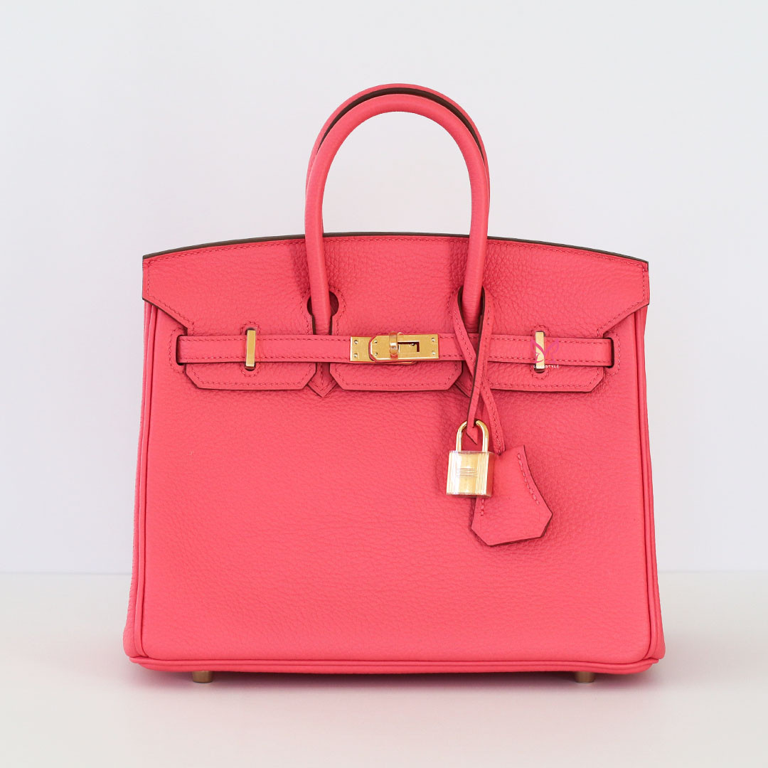 Birkin 25 Rose Lipstick Togo Gold Hardware