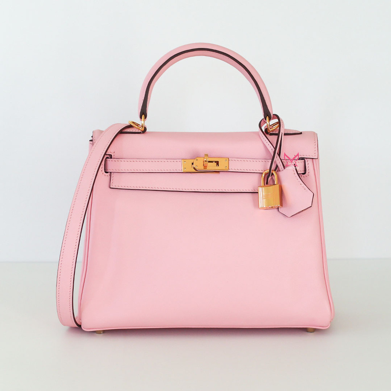 Pink Hermes Kelly Colors Hermes Kelly II Mini 20cm Rose Azalee1