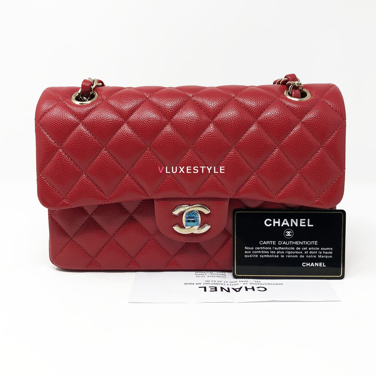 19C Chanel pink lambskin mini with shw/NWT