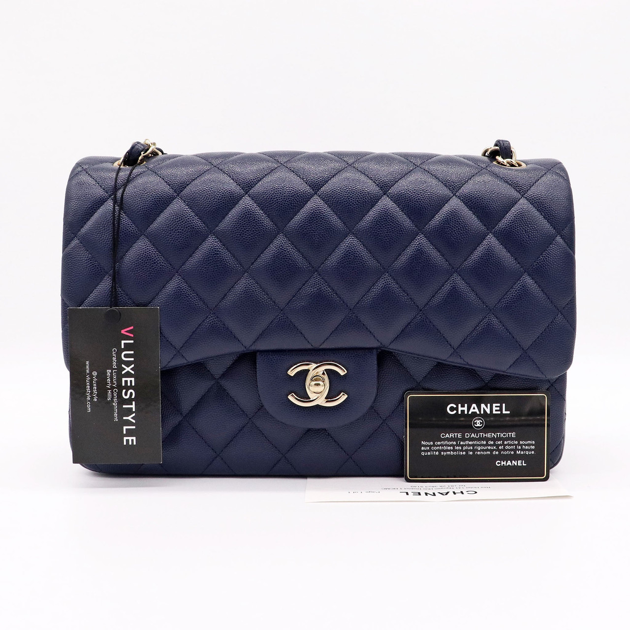 Chanel Navy Quilted Lambskin Large Boy Bag  myGemma  Item 124167