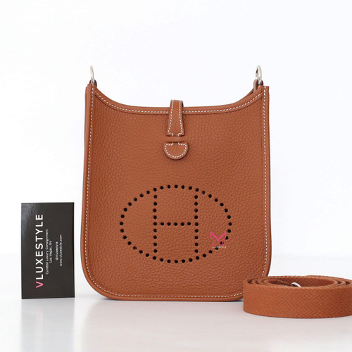 HERMES Hermes Evelyne TPM Gold Taurillon Clemence with palladium hardware 
