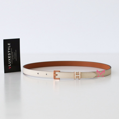 HERMES Hermes Pop H Belt Craie Rose Gold Hardware 70 