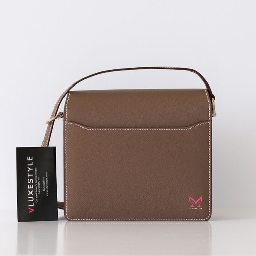 HERMES Hermes Mini Roulis 18 Evercolor Etoupe Gold Hardware 